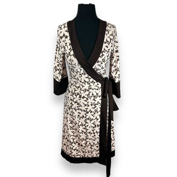 Diane Von Furstenberg‎ Renny Silk Jersey Wrap Dress Womens 4 - Picture 1 of 8